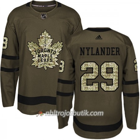 Män Ishockey Toronto Maple Leafs Tröja William Nylander 29 Adidas 2017-2018 Camo Grön Authentic